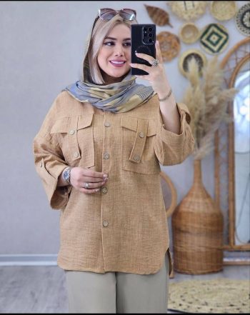 مانتو شانتون جیب صلیبی - تصویر 3