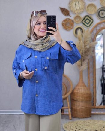 مانتو شانتون جیب صلیبی - تصویر 4