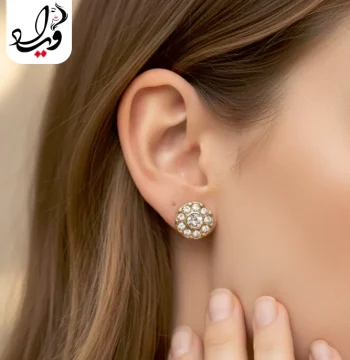 ست دو عددی گوشواره میخی کریستالی Swarovski - تصویر 2