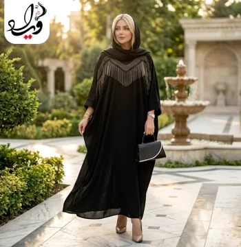مانتو عبایی الیزه مجلسی عیدانه سالیوان کد 3354