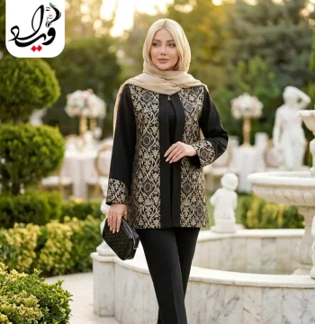 کت زنانه سوزن‌دوزی مدل ماندانا کد 9577