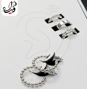 ست ۵ عددی گوشواره و ایرکاف تاش مدل نوا
