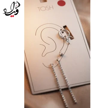 ست ۳ عددی گوشواره و ایرکاف تاش مدل النا